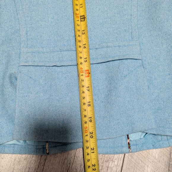 Talbots Aqua Blue Wool-Blend Blazer/Jacket Size 8, Tailored, Classic & Polished - Picture 11 of 12